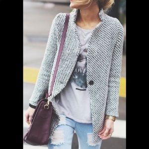 Black and White  Pea Coat